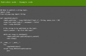 1.2.2 Build your own ROS Application - Publisher and subscriber nodes ...