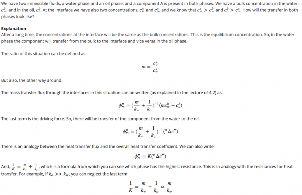 4.1.7 Example B: Partition Coefficient Between Two Phases - TU Delft OCW