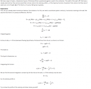 5.1.8 Example B: Newtonian liquid on a wall - TU Delft OCW