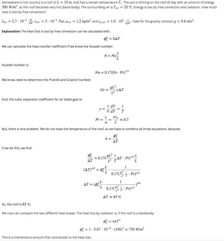 6.2.5 Example B: Radiation compared with free convection - TU Delft OCW